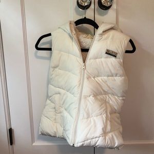 White puffy vest